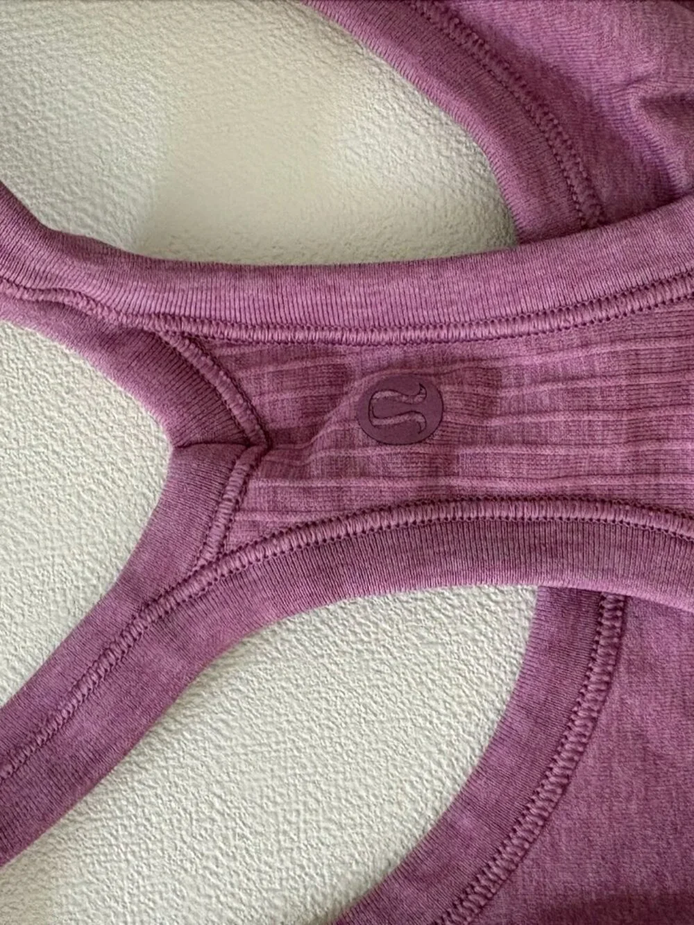 Lululemon Purple Ribbed Racerback Tank Built-In Bra Size 6